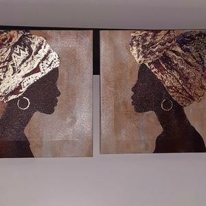 African American Silhouette Canvas Print Art Decor